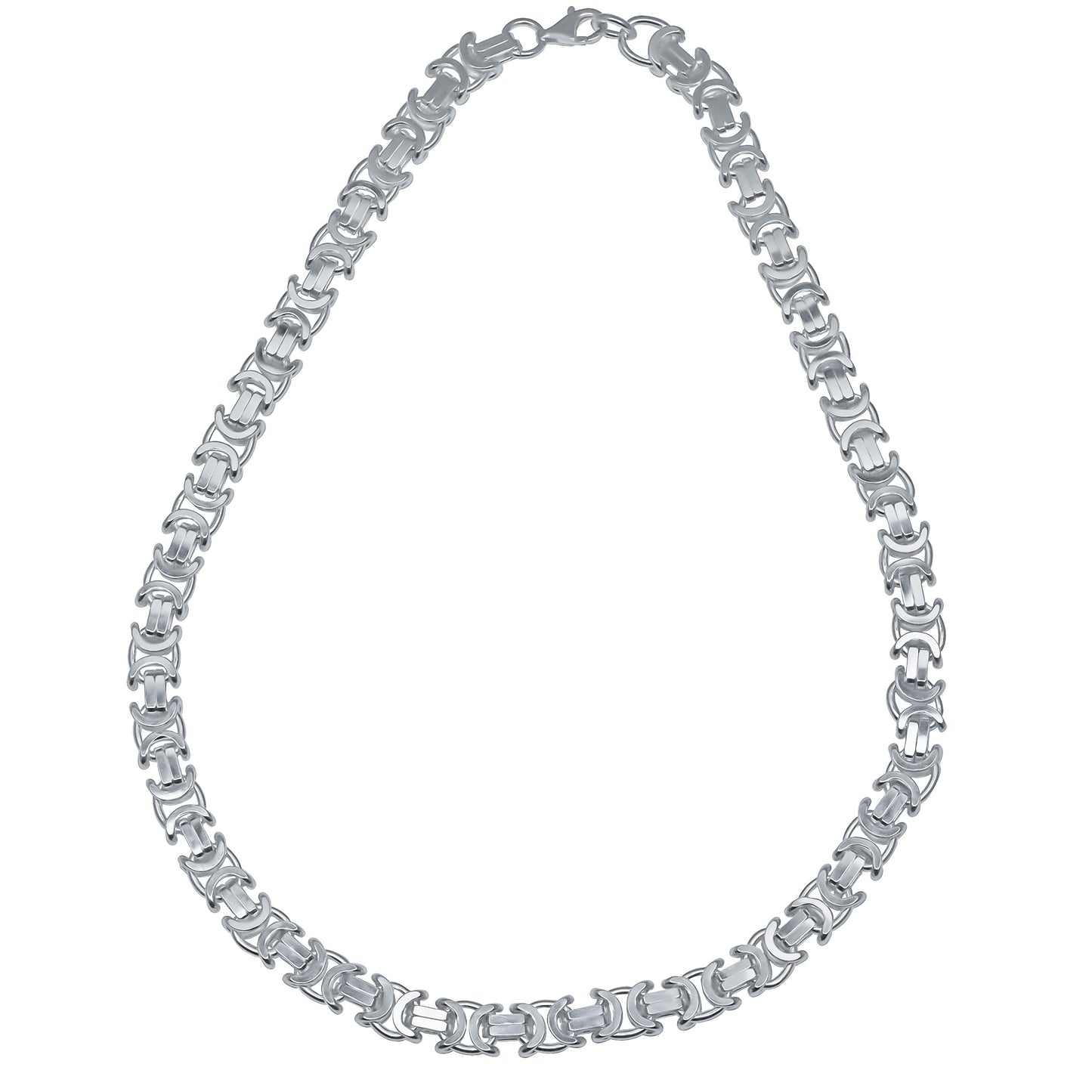 Flache Königskette Etruska in 925 Sterling Silber