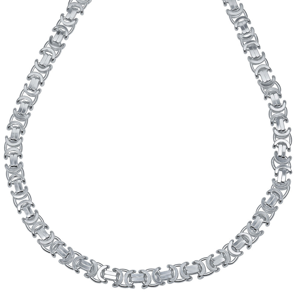 Flache Königskette Etruska 7mm 925 Sterling Silber