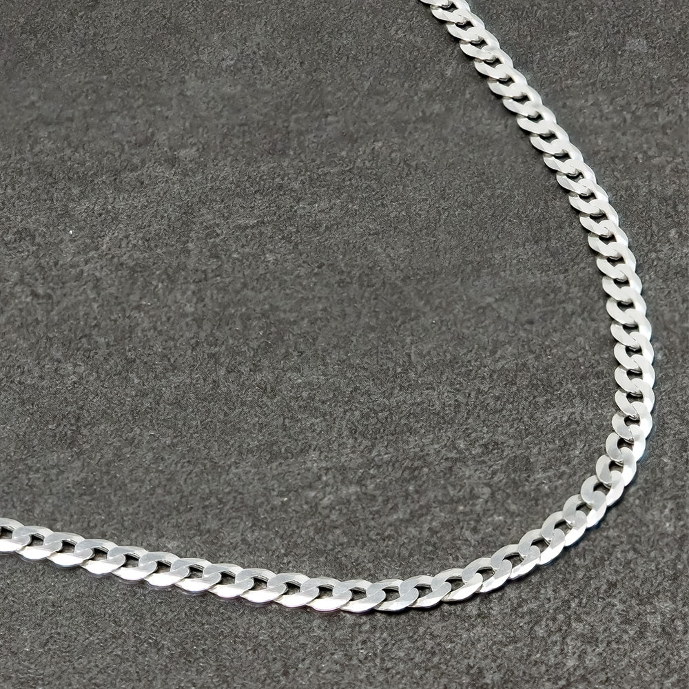 Panzerkette 6,7 mm Flach 925 Sterling Silber ERHA370117