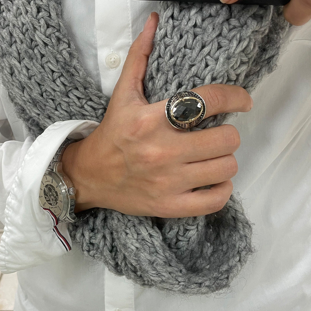 Herrenring 925 Sterling Silber HRE06