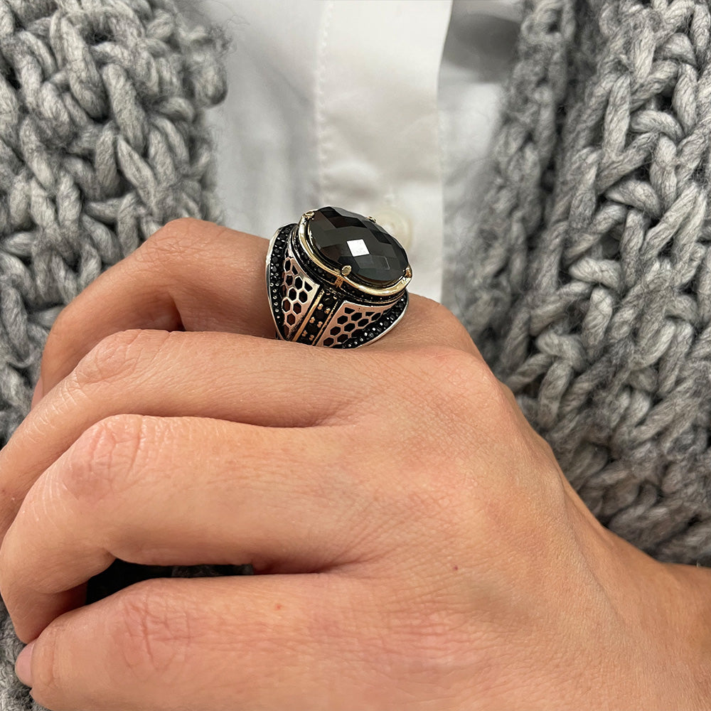 Herrenring 925 Sterling Silber HRE06