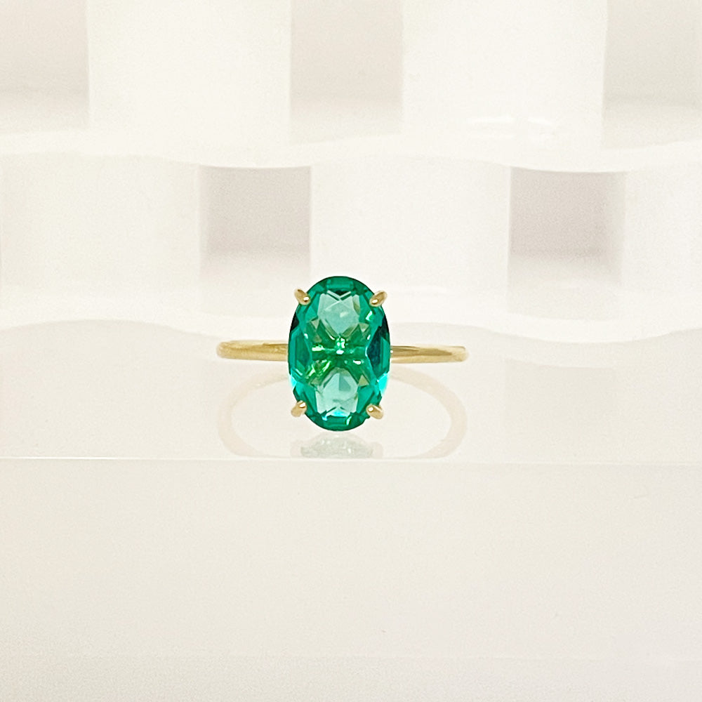 Paraiba Ovalschliff 585/ 14 Karat Gold Ring PAR1001