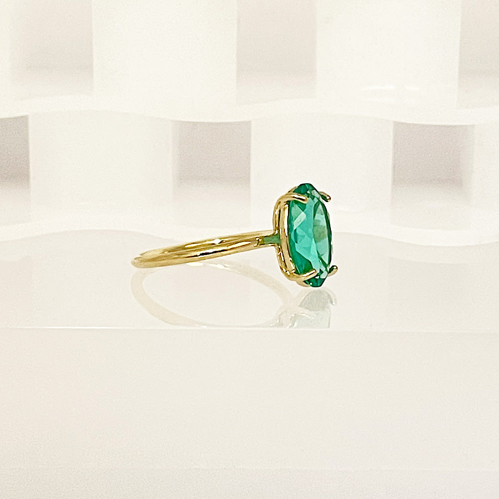 Paraiba Ovalschliff 585/ 14 Karat Gold Ring PAR1001
