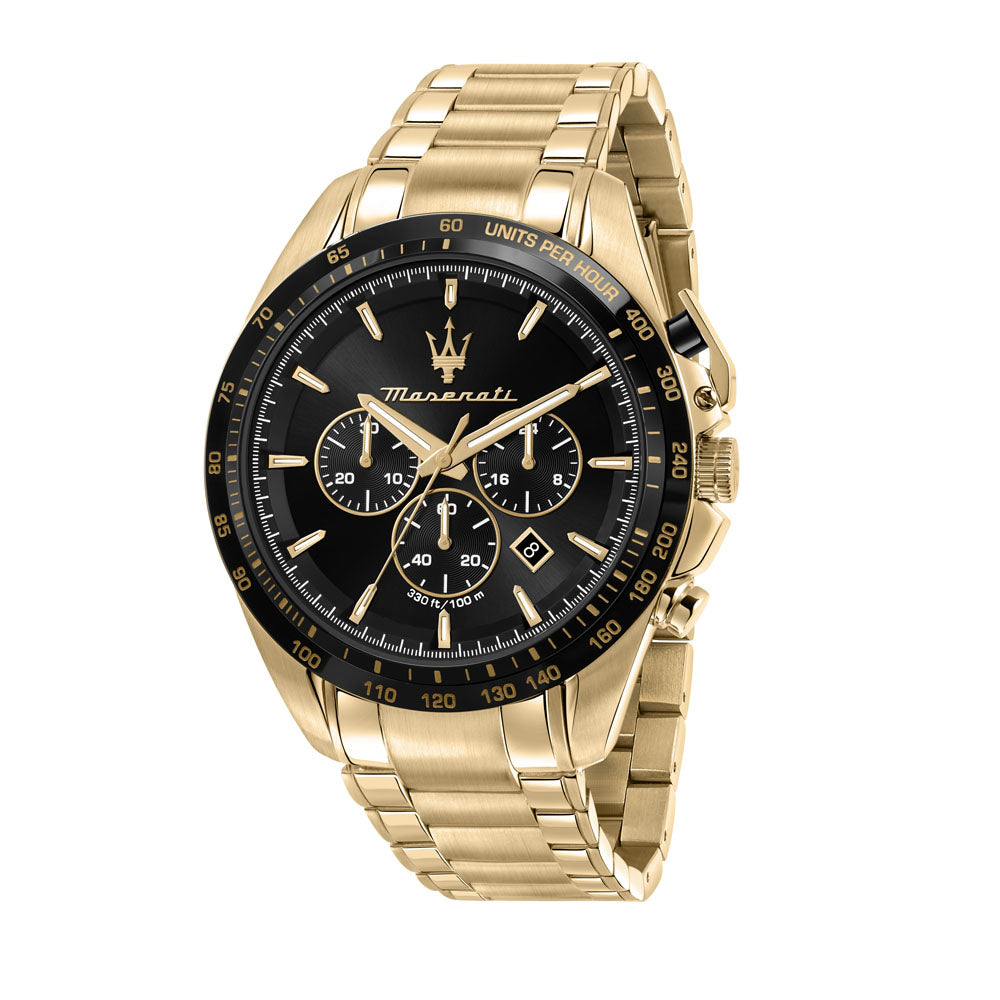 Maserati Chronograph 45 mm – Gold & Schwarz - R8873612041