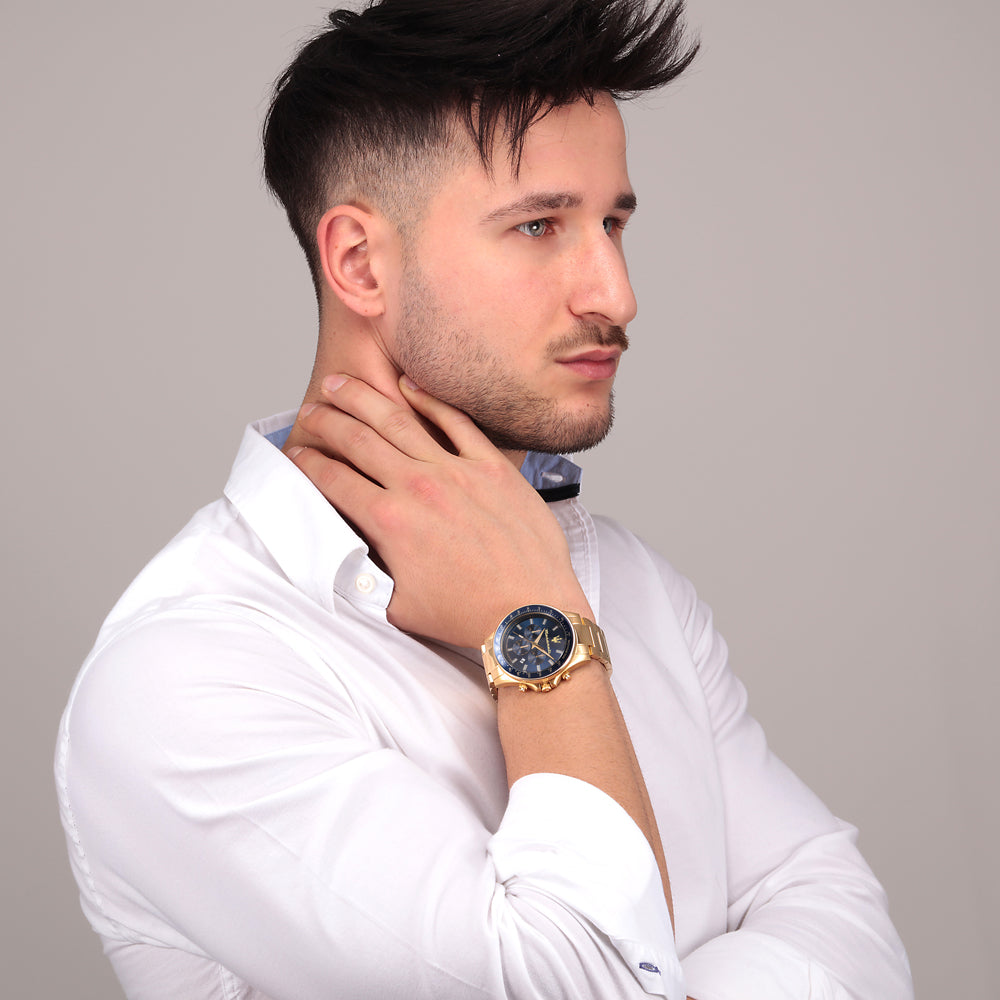 Getragen am Handgelenk der Maserari sfida uhr