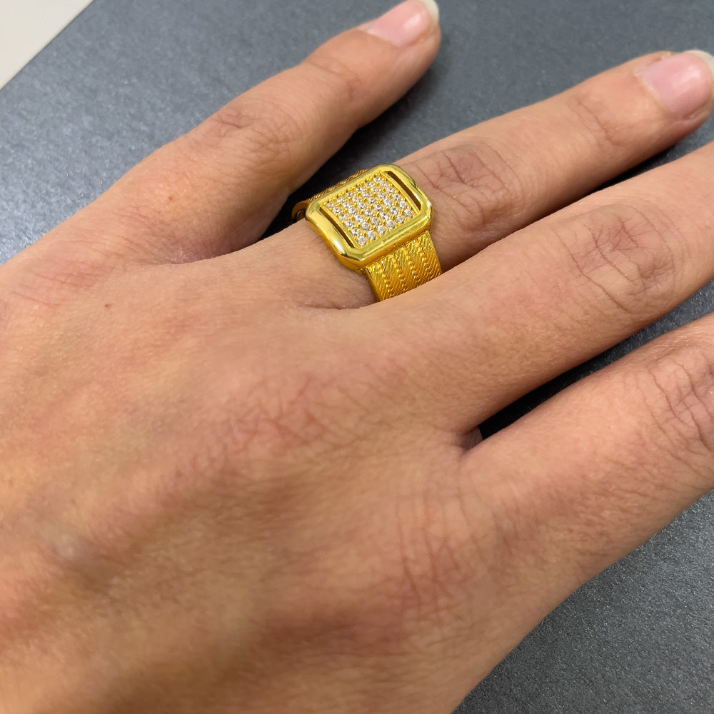 Goldring Trabzon mit Zirkonia Steinen DGR01