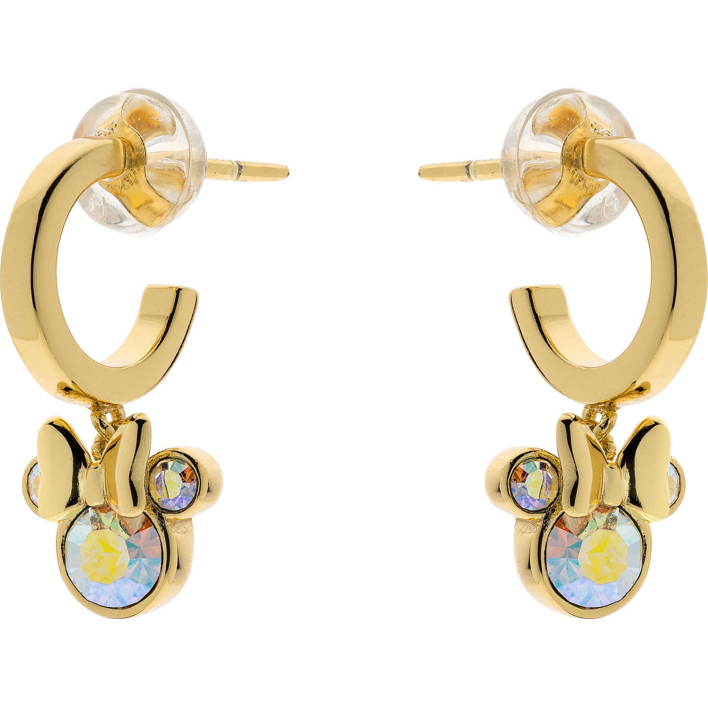 Disney Gold Creolen 3/4 Ohhrringe mit Minnie Mouse Anhänger