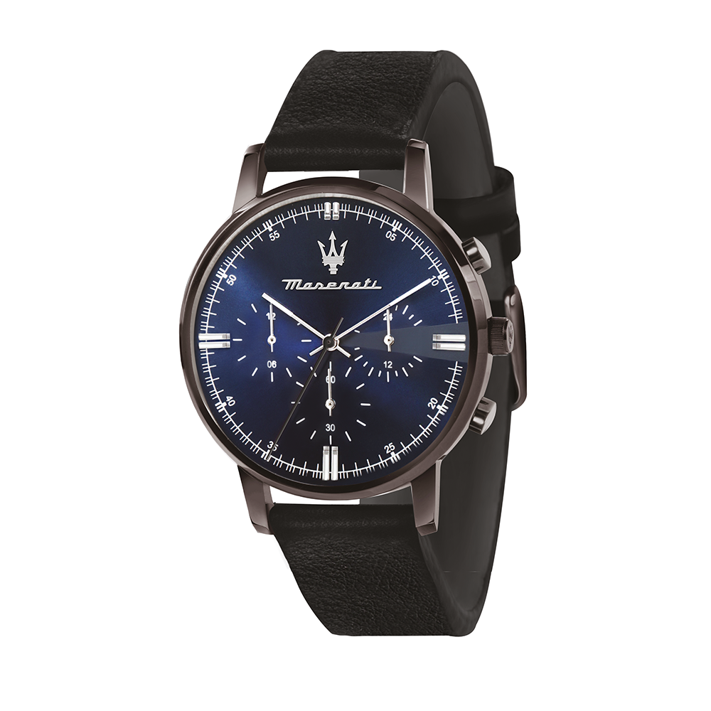Maserati R8871638002 Herrenuhr Edelstahlgehäuse Lederarmband Frontansicht