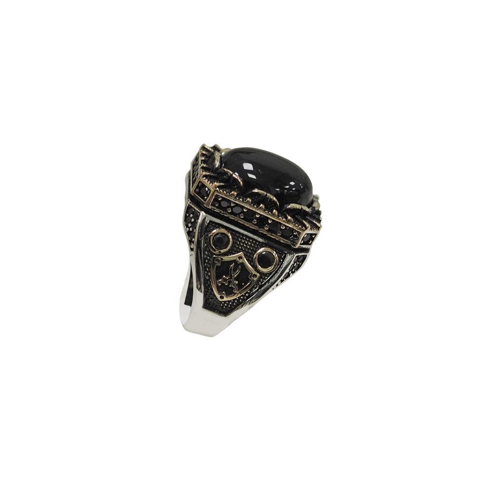 Herrenring, Image Bild, vergoldet, sülfikar, Schwert Ring, Herrenschmuck, schwarzer Ring, weisser Hintergrund