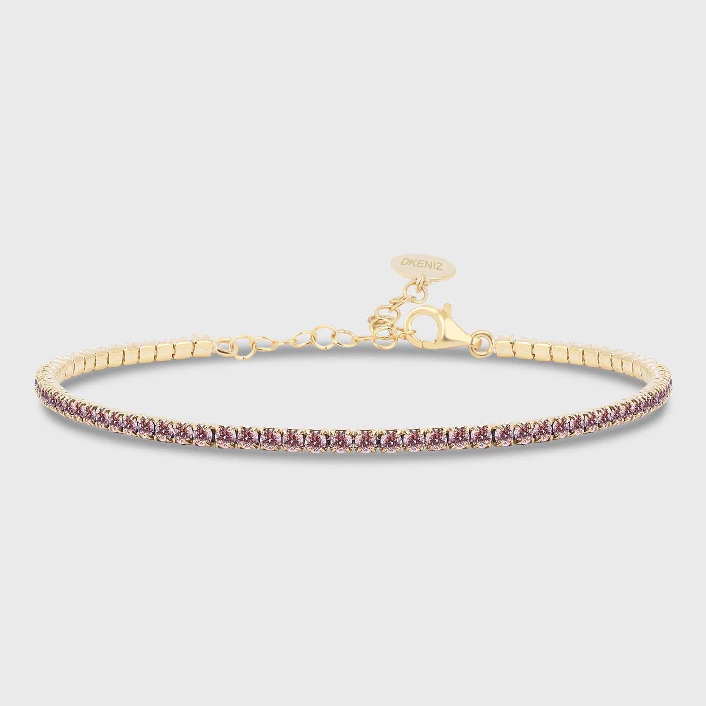 Tennis Rosa Saphir Armkette Mini - Gold