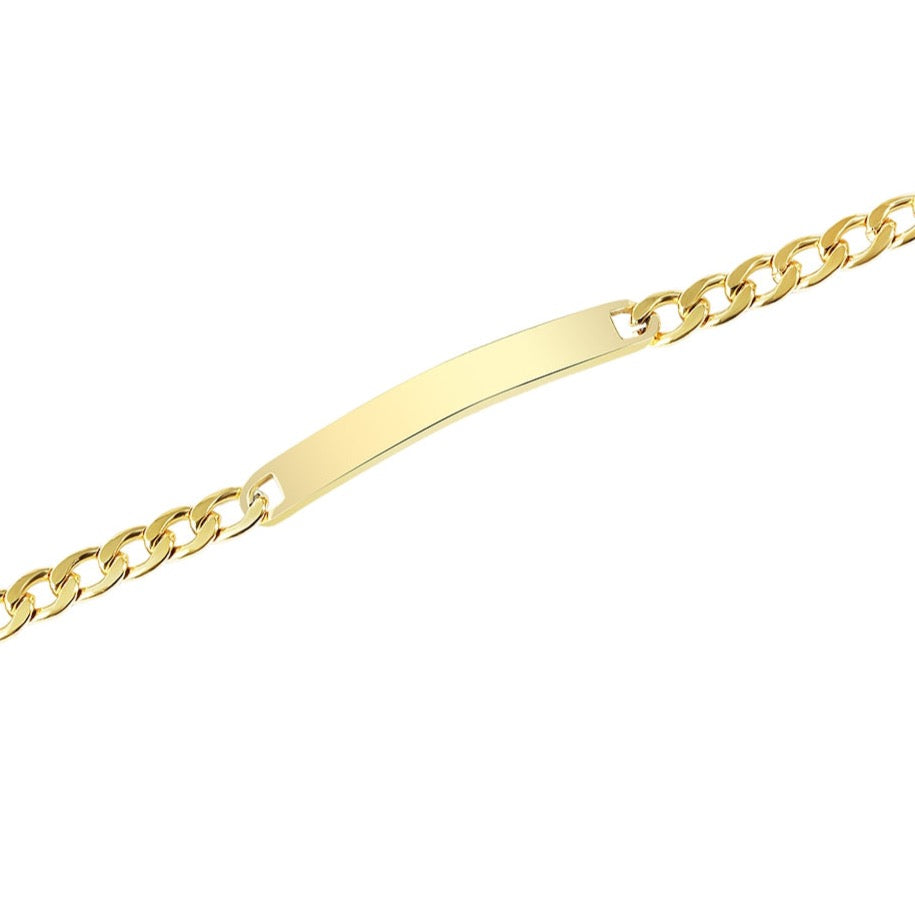 ID Armband Gold mit Gravur - Mittel