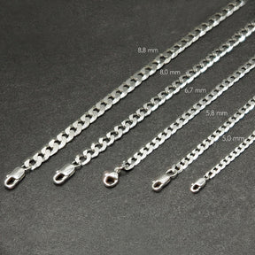 Panzer Halskette 6,8 mm 925 Sterling Silber ERHA370118