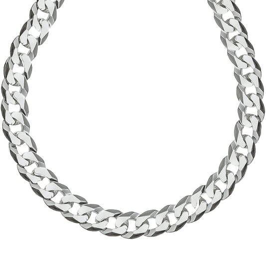 Panzerkette 8,8 mm Flach 925 Sterling Silber ERHA370125