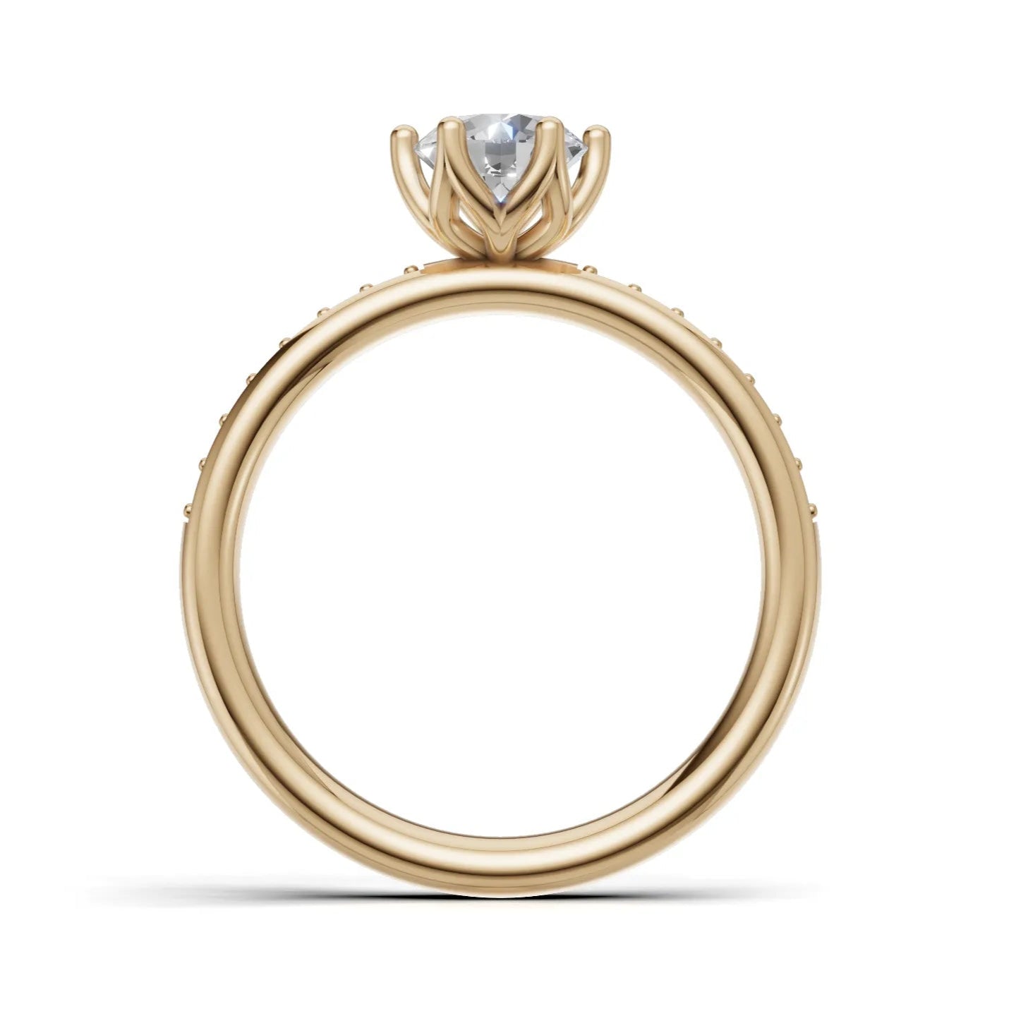 Rund Brillant Pave Solitär