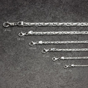 Facettierte Königskette 2,3 mm schmal aus 925 Sterling Silber