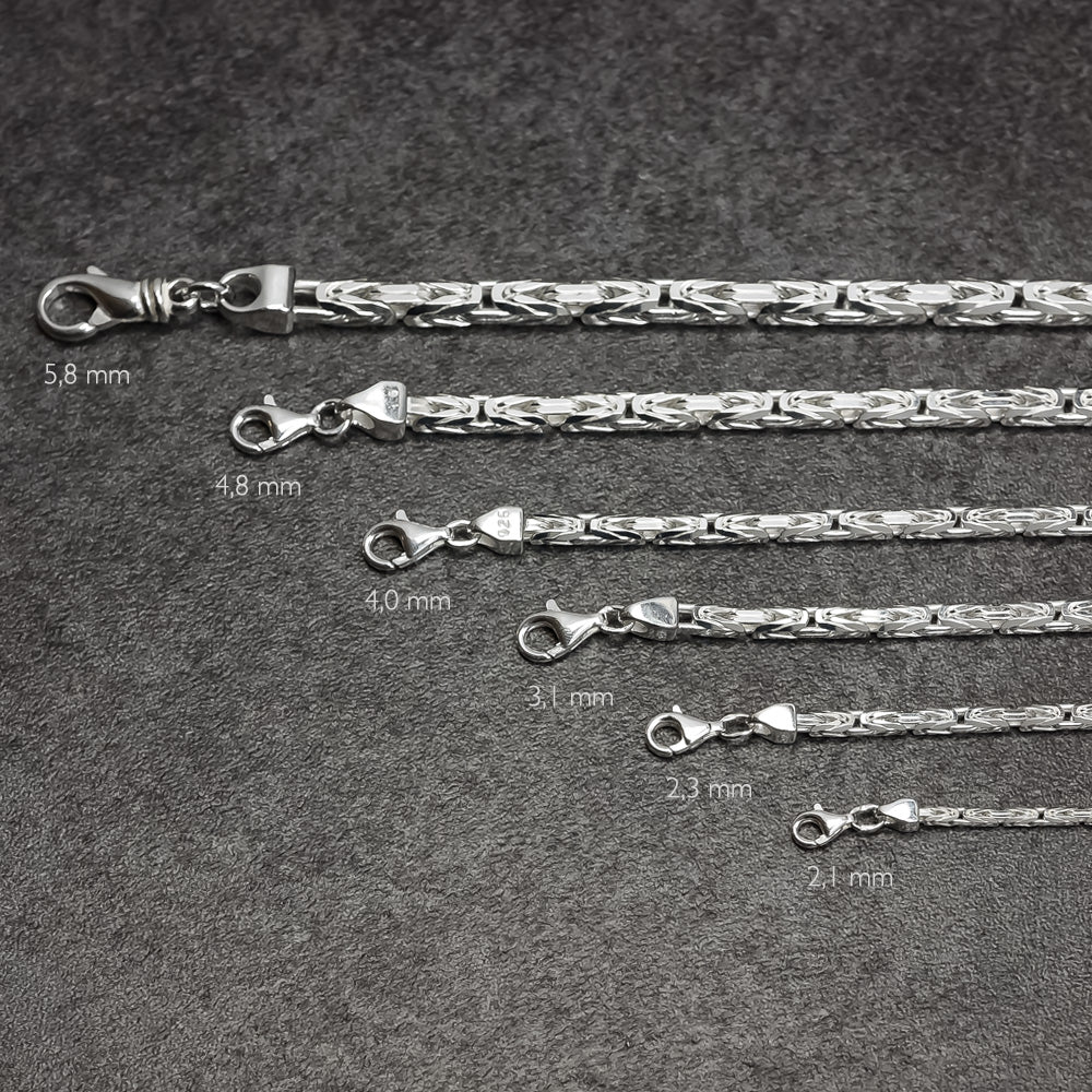 Königsketten-Armbannd 4,8 mm aus 925 Sterling Silber