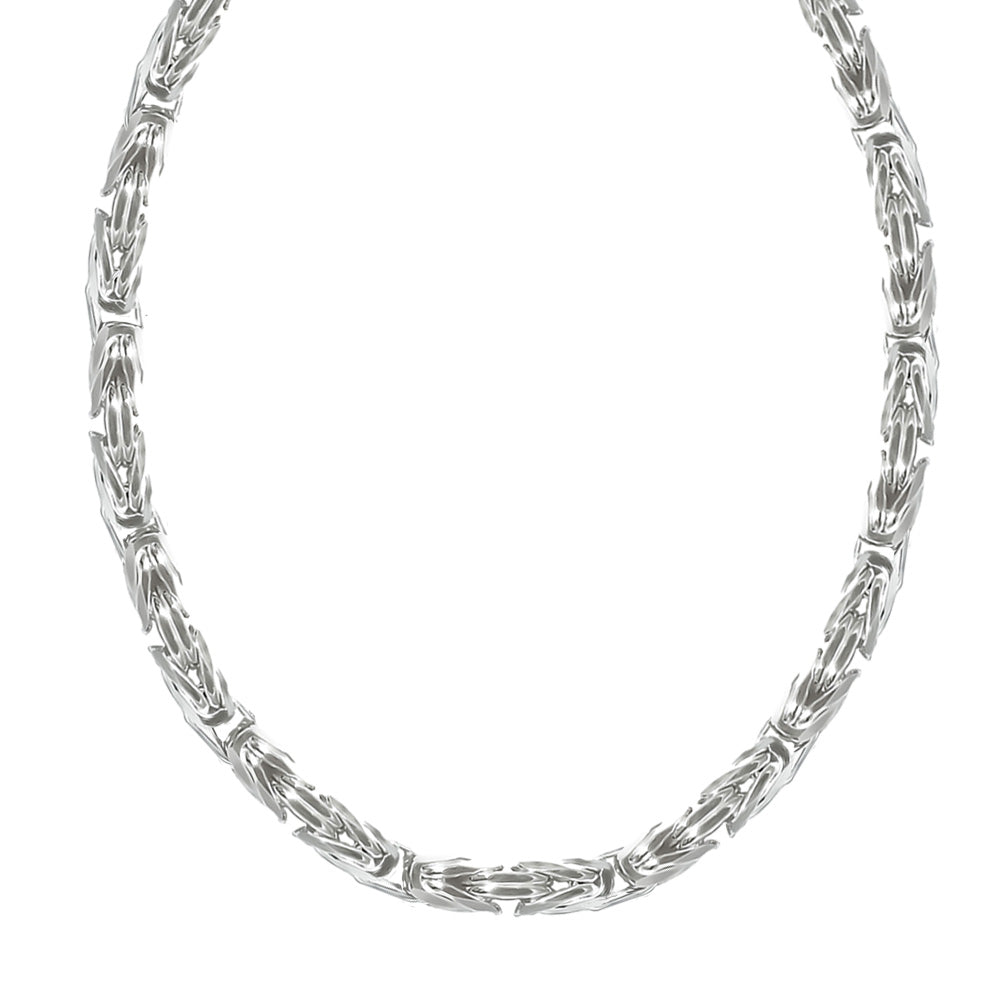 Facettierte Königsketten - Halskette 8 mm aus Massivem 925 Sterling Silber