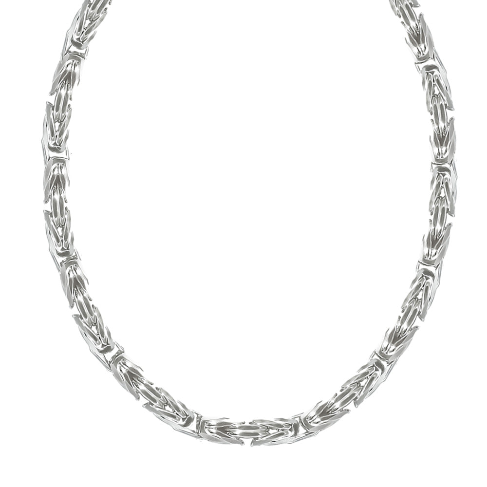 Facettierte Königsketten - Halskette 4,8 mm aus Massivem 925 Sterling Silber