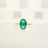 Paraiba  Ovalschliff 585/ 14 Karat Gold Ring PAR1001