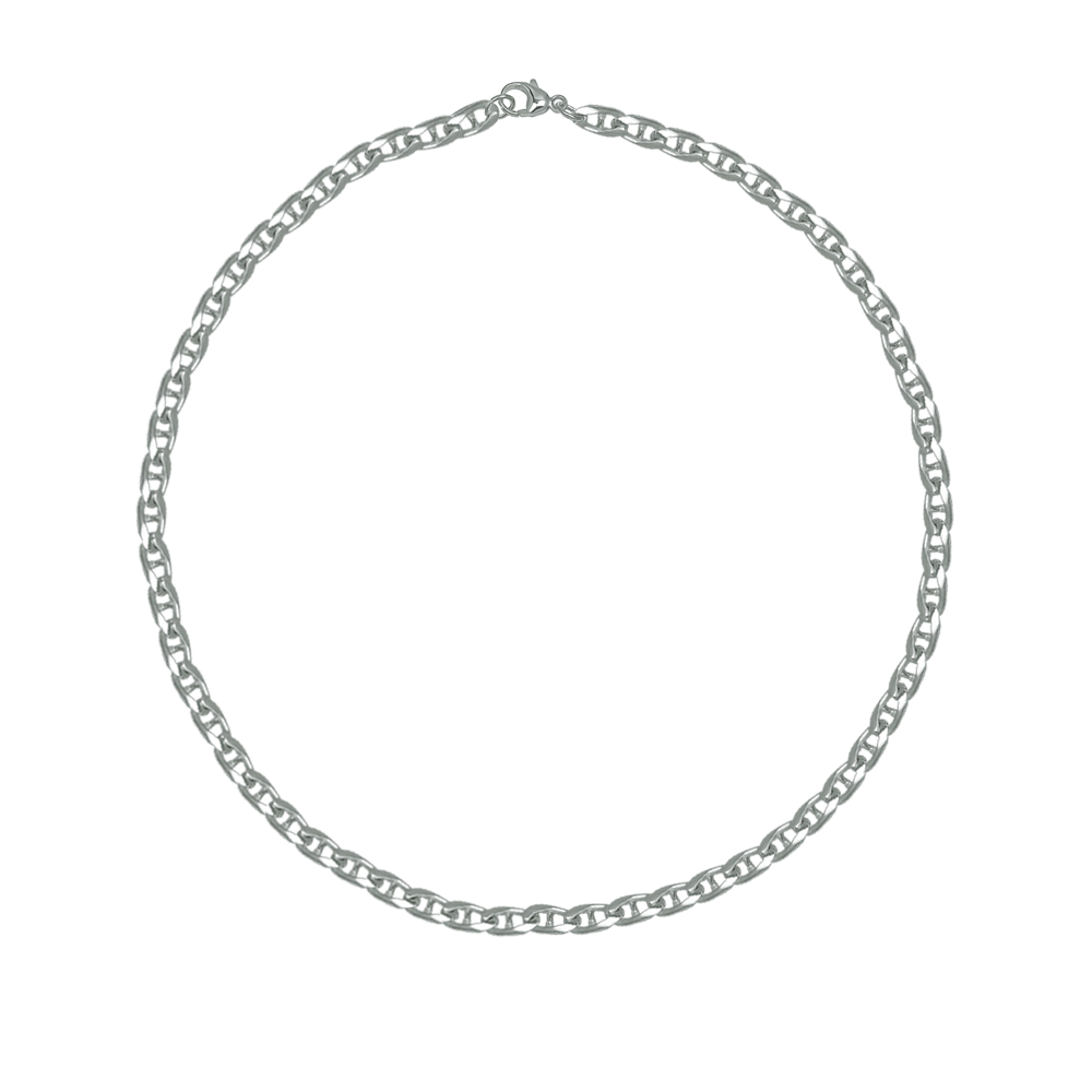 Panzerketten Armband 4,8 mm mit Steg in 925 Sterling Silber