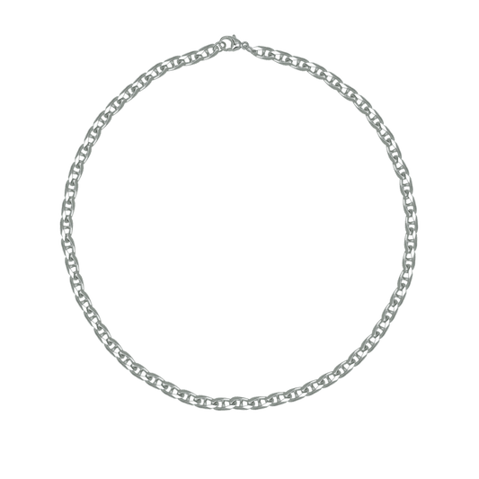 Panzerketten Armband 4,8 mm mit Steg in 925 Sterling Silber