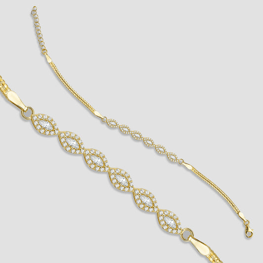 Navet Zirkonia Armband - Gold
