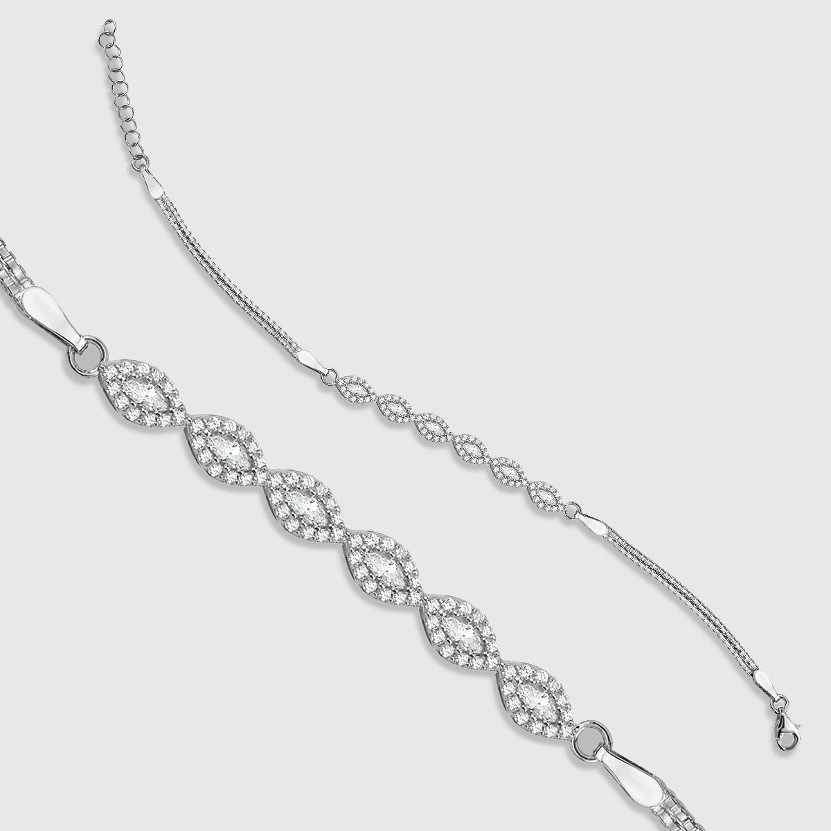 Navet Zirkonia Armband - Silber