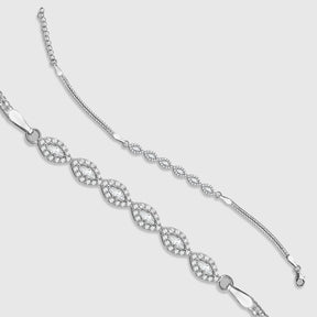 Navet Zirkonia Armband - Silber