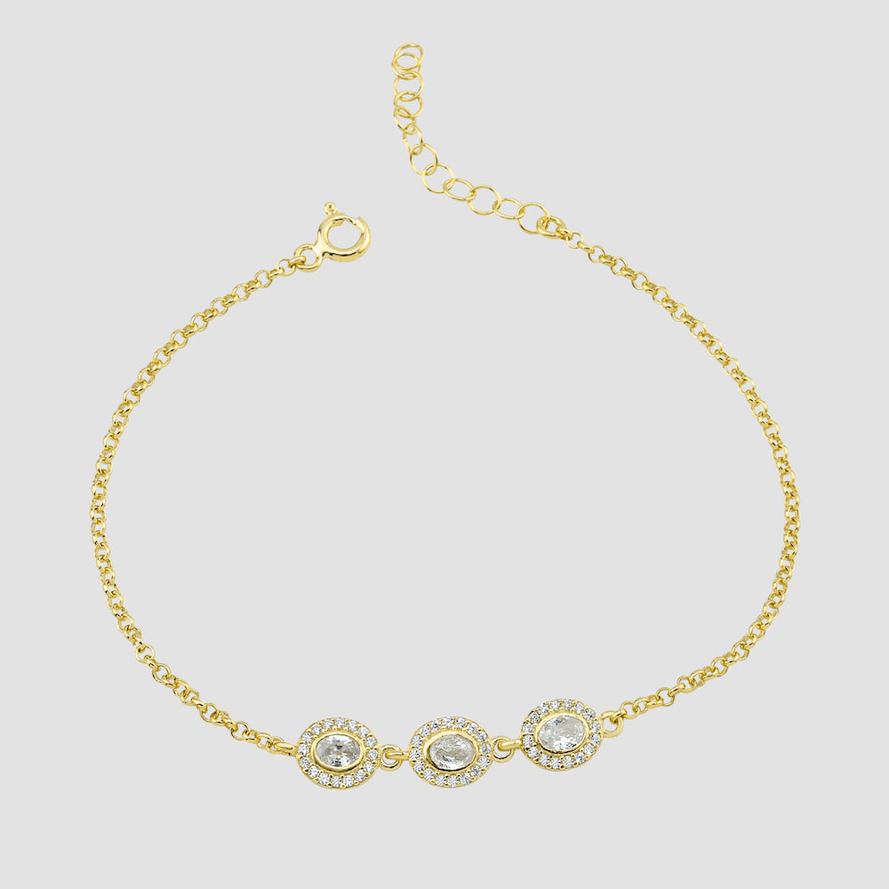 Solitaire Kranz Oval - Gold