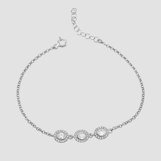 Solitaire Kranz Oval - Silber