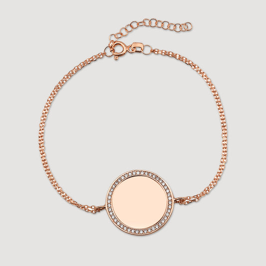 Mirror Gravur Armkette - Rosé