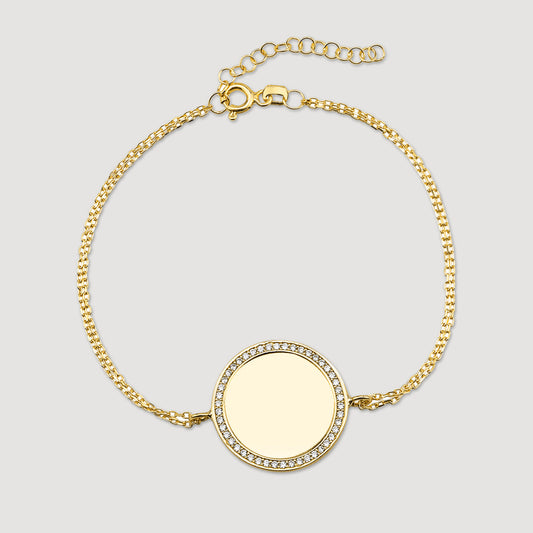 Mirror Gravur Armkette - Gold