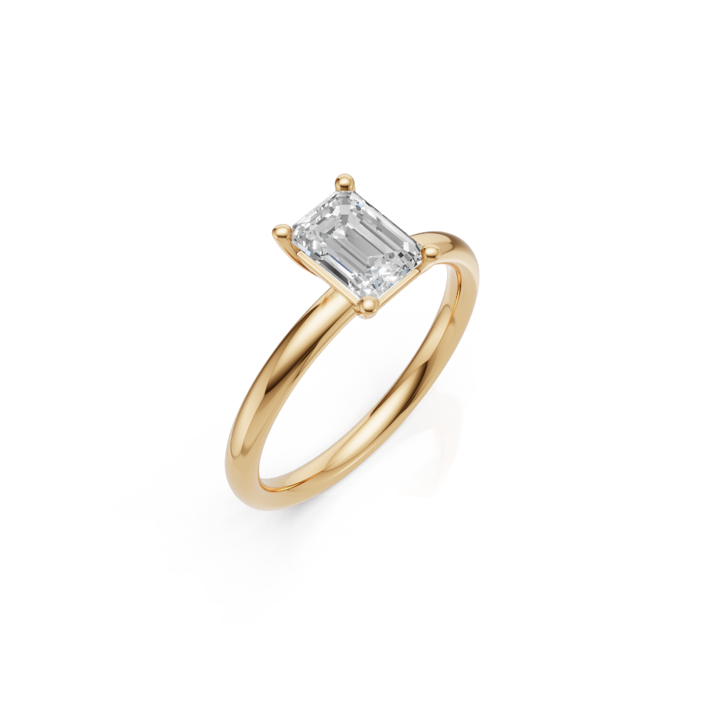 Elara – Emerald Verlobungsring 585 Gold Seitenansicht