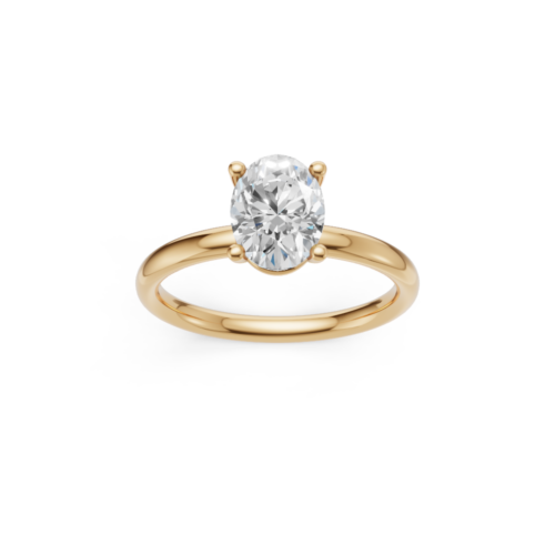 Nova – Oval Verlobungsring 585 Gold
