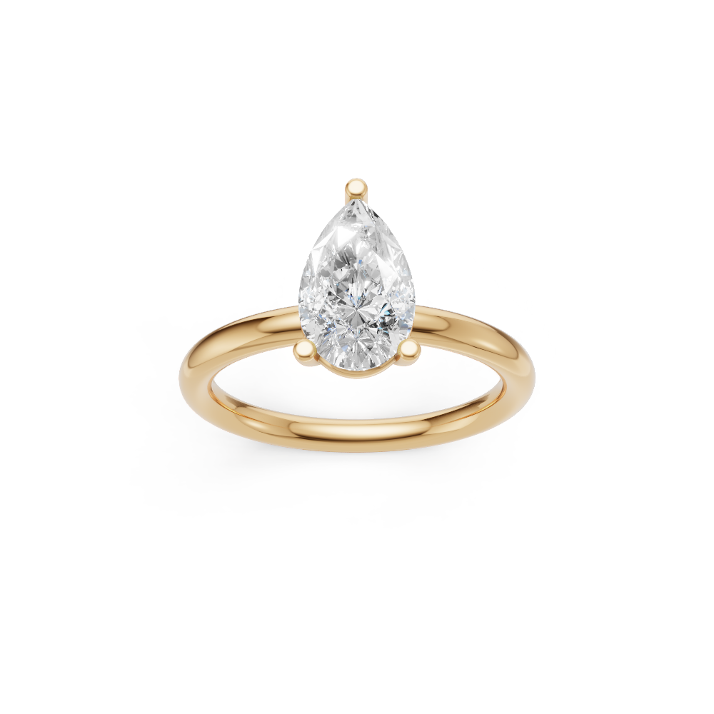 Lyra – Pear Verlobungsring 585 Gold